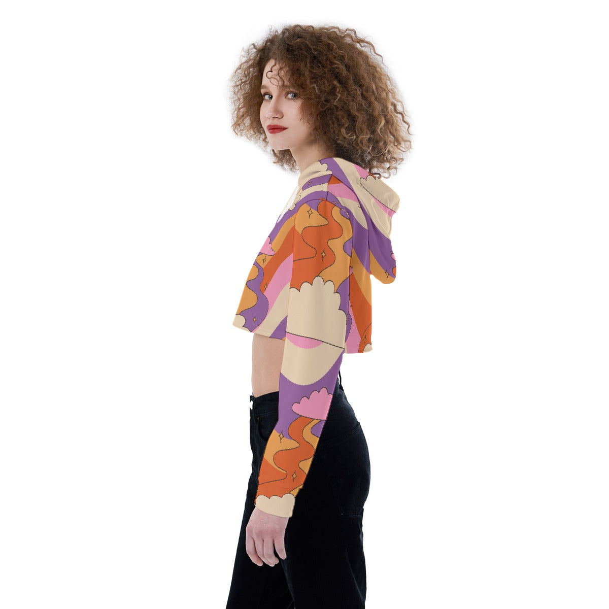 All-Over Print Women's Crop Top Hoodie