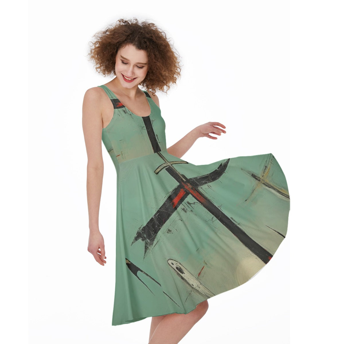 All-Over Print Women's Sleeveless Dress