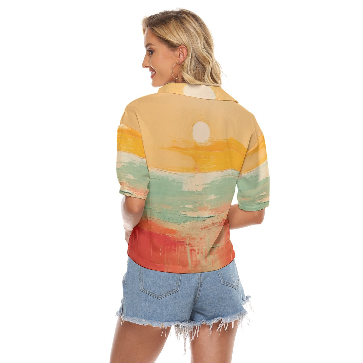 All-Over Print Women's V-neck Shirts