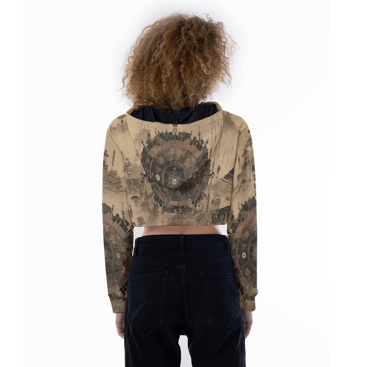 All-Over Print Women's Crop Top Hoodie