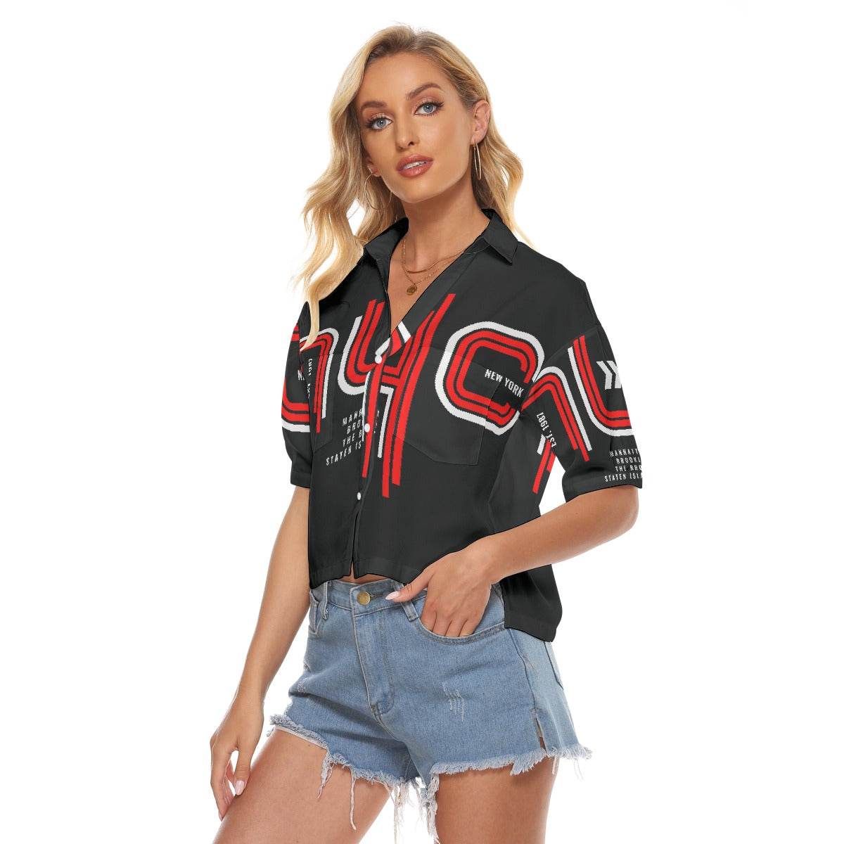 All-Over Print Women's V-neck Shirts