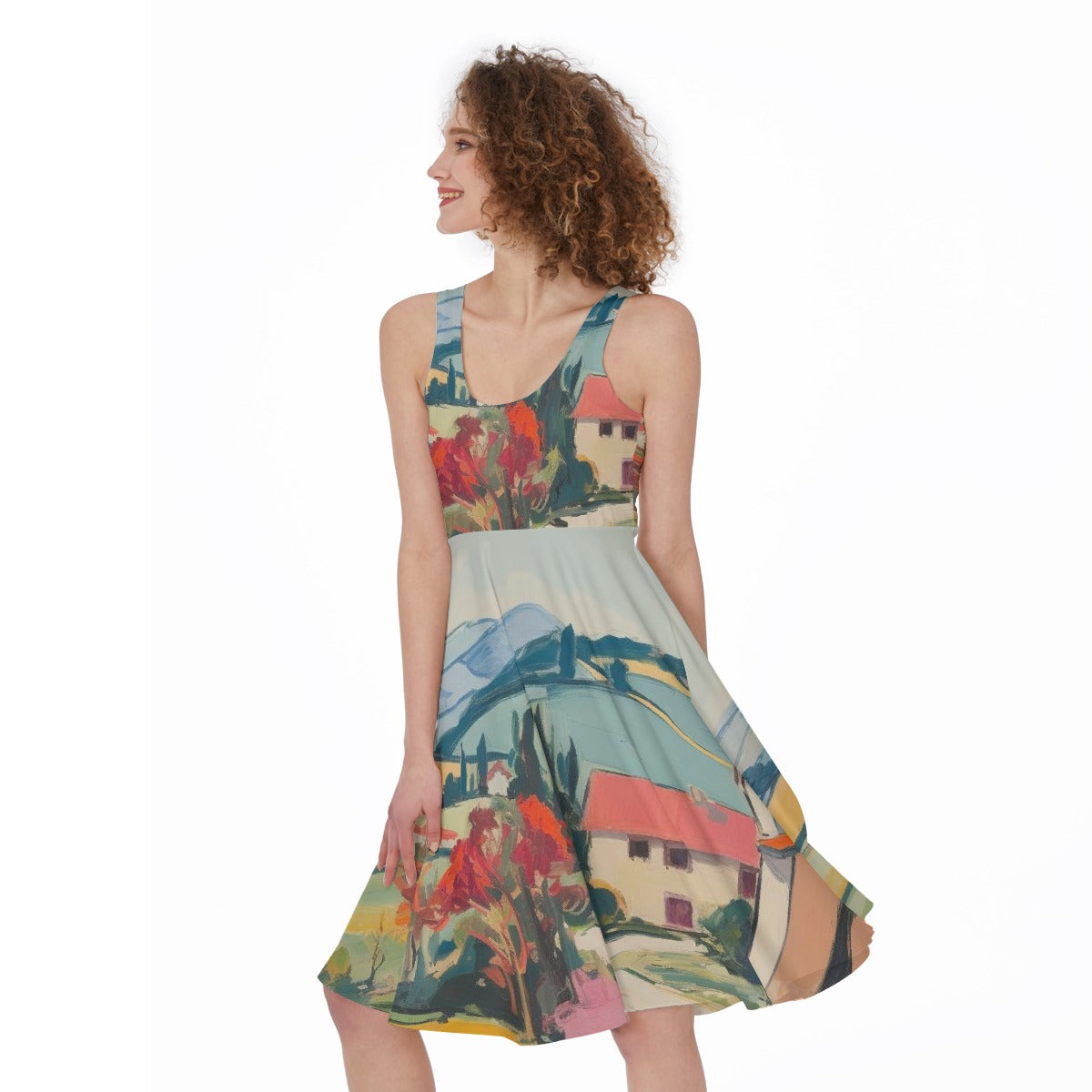 All-Over Print Women's Sleeveless Dress