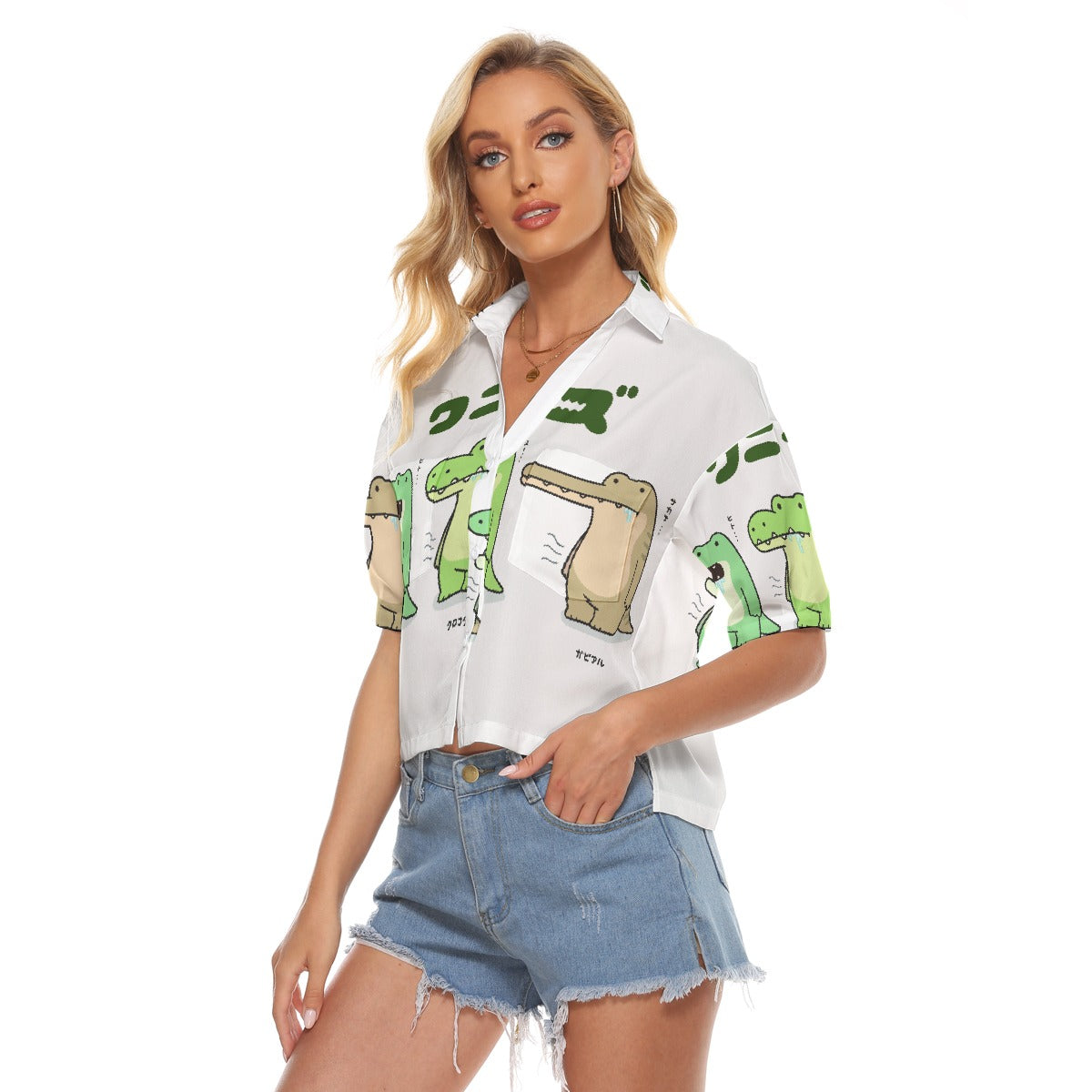 All-Over Print Women's V-neck Shirts