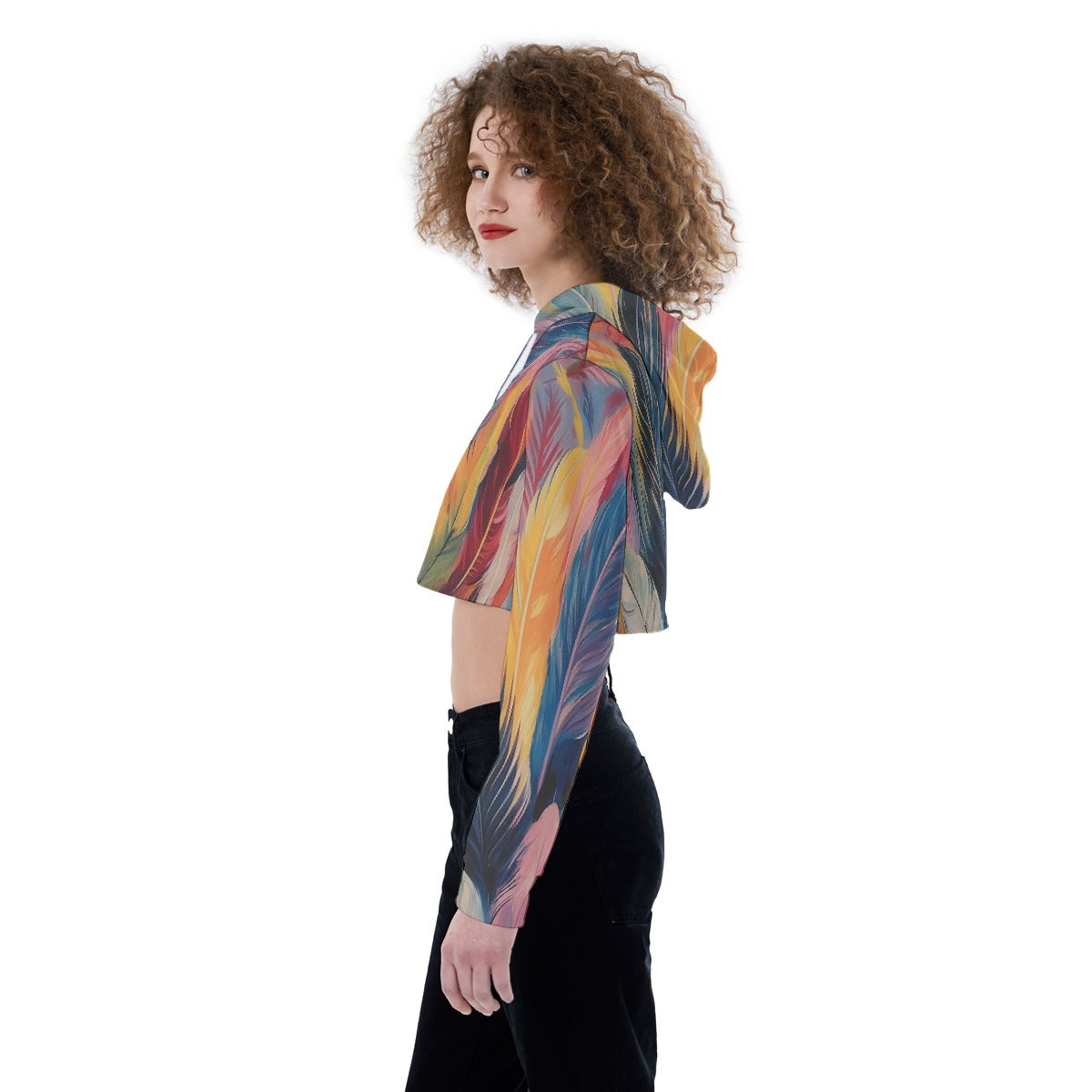All-Over Print Women's Crop Top Hoodie