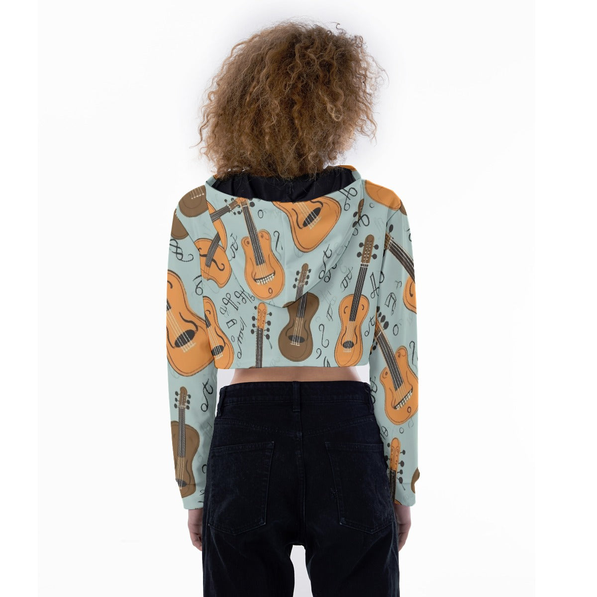 All-Over Print Women's Crop Top Hoodie