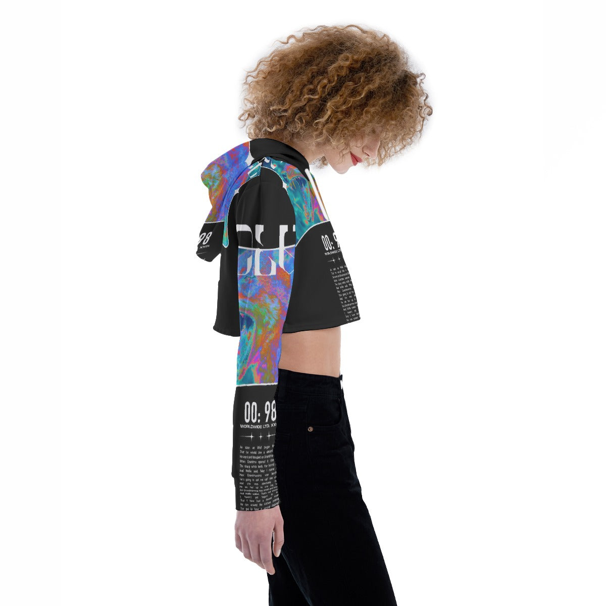 All-Over Print Women's Crop Top Hoodie