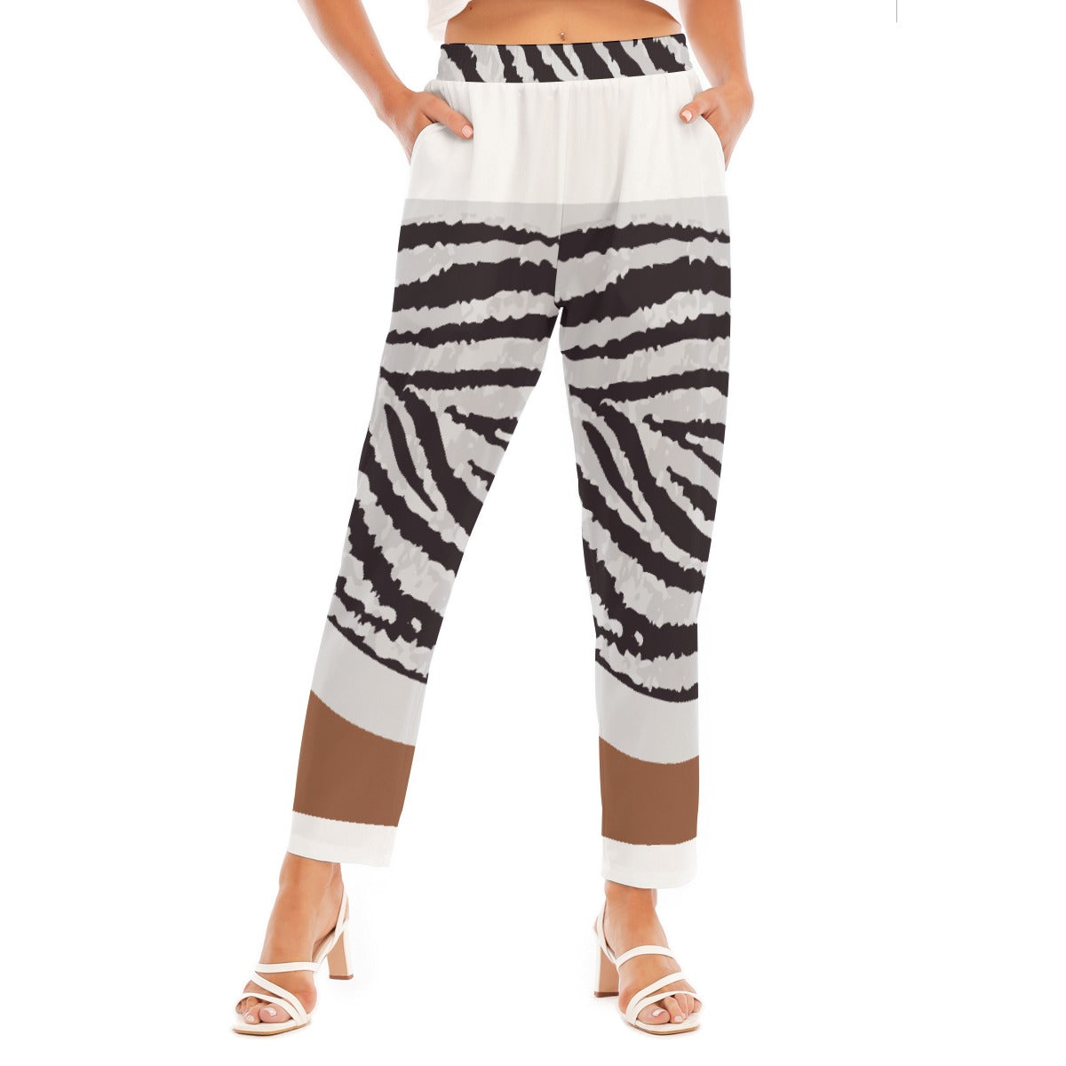 All-Over Print Women's Loose Straight-leg Pants