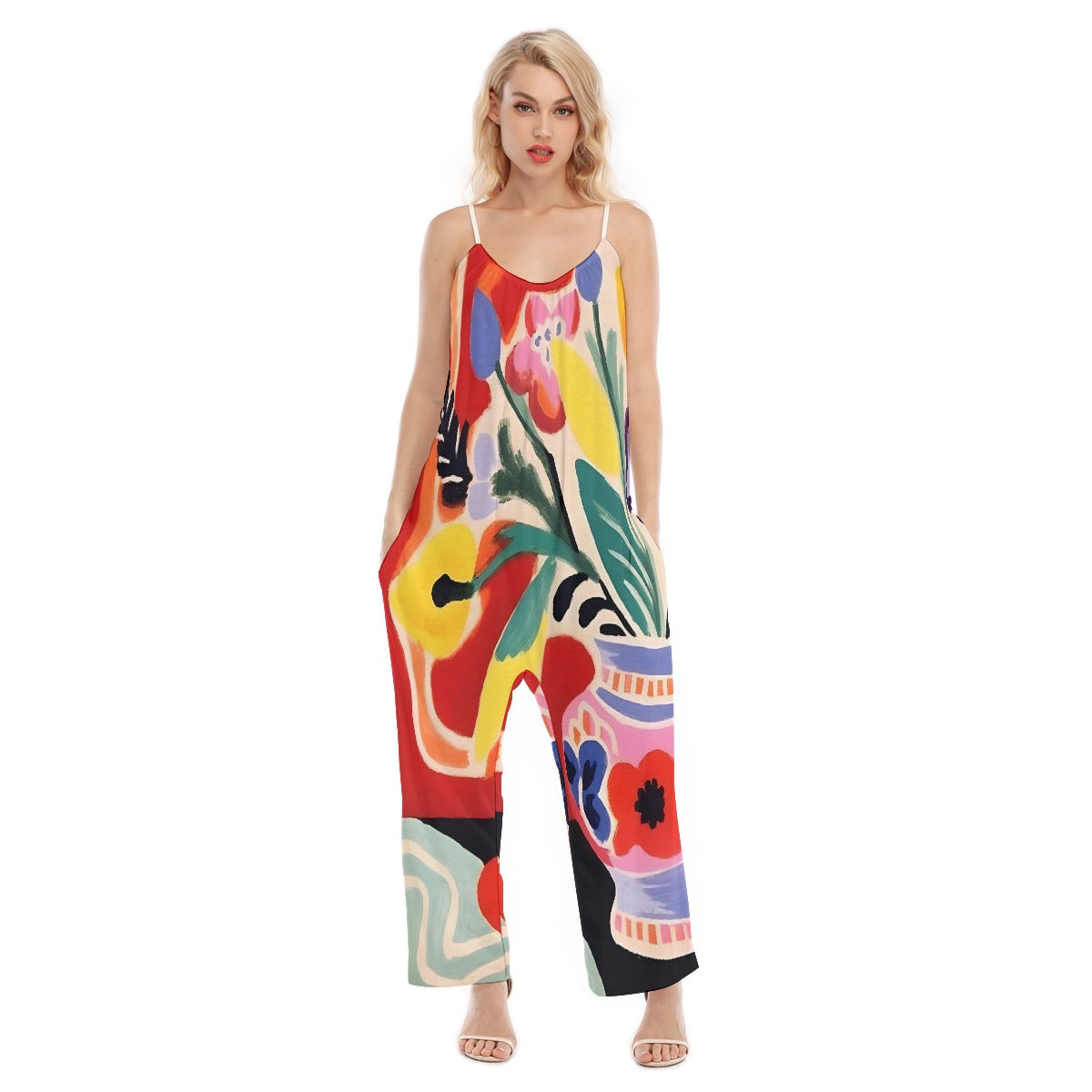 All-Over Print Women's Loose Cami Jumpsuit