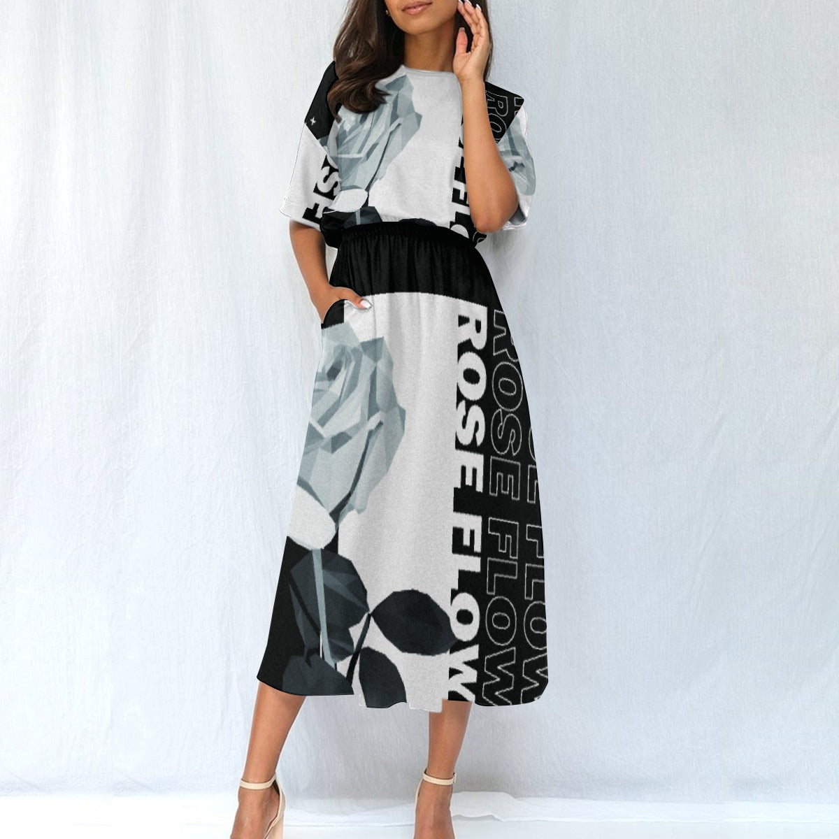 All-Over Print Women's Elastic Waist Dress