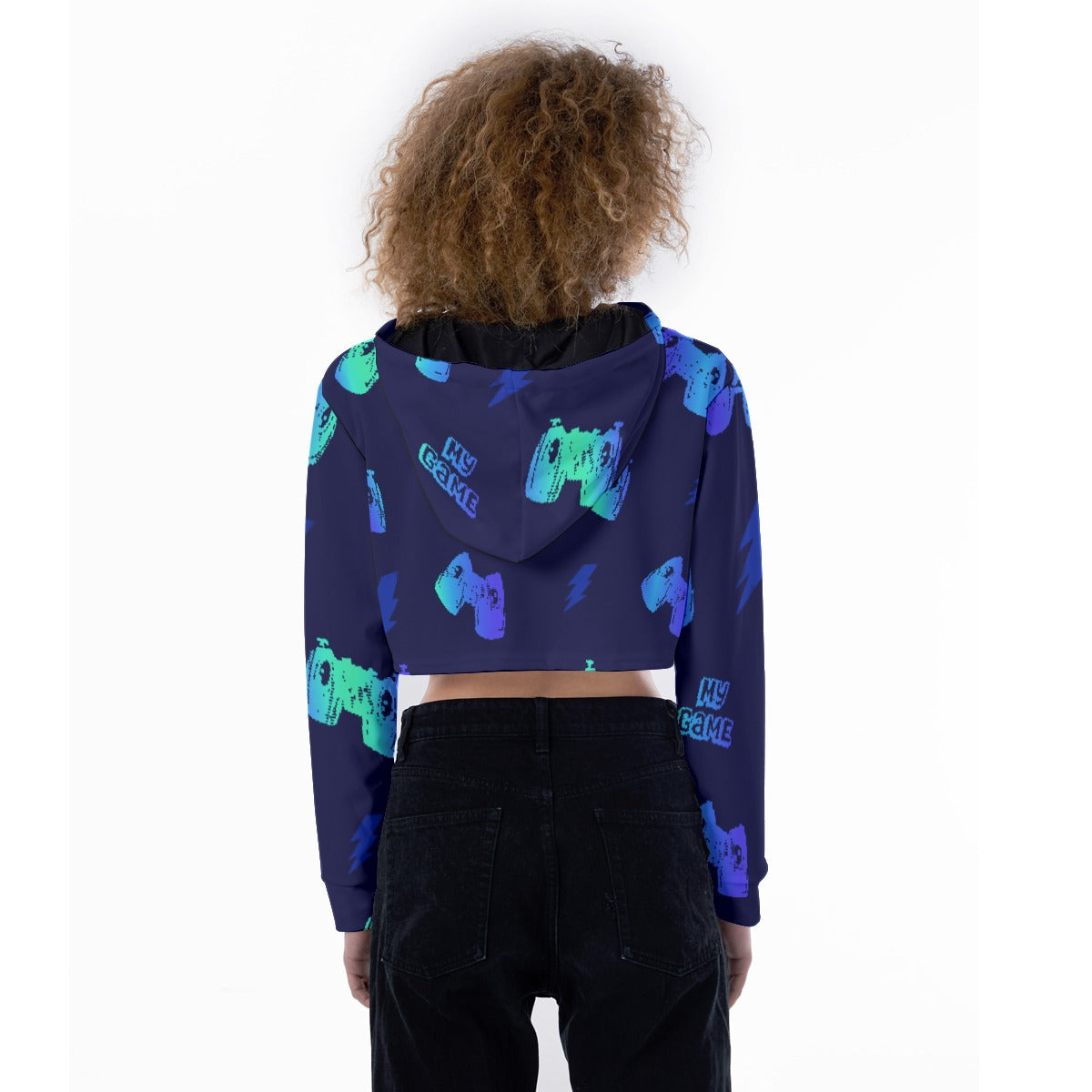 All-Over Print Women's Crop Top Hoodie