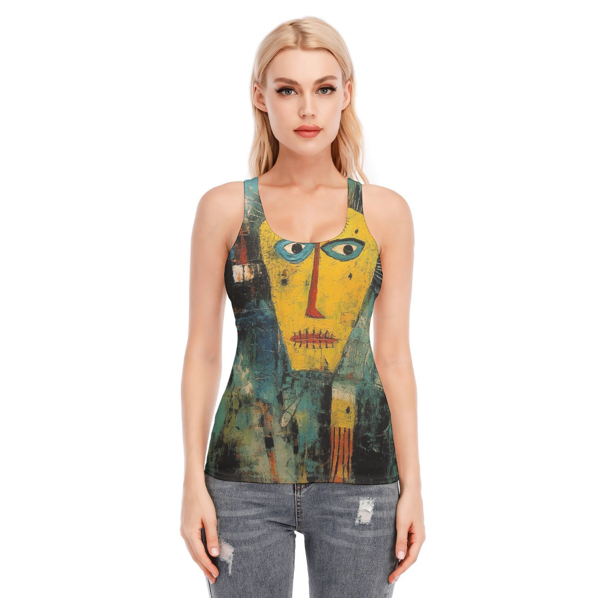 All-Over Print Women's Racer Vest | 190GSM Cotton