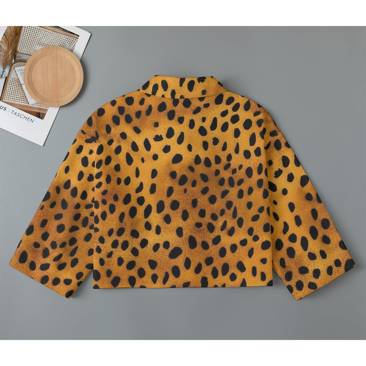 All-Over Print Women's Cropped Jacket | 245GSM Cotton