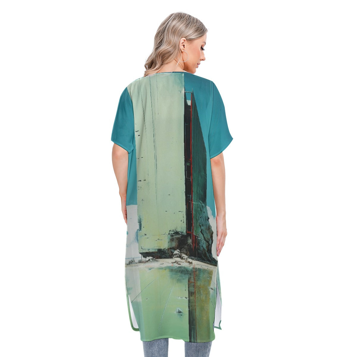 All-Over Print Women's Short Sleeve Cardigan