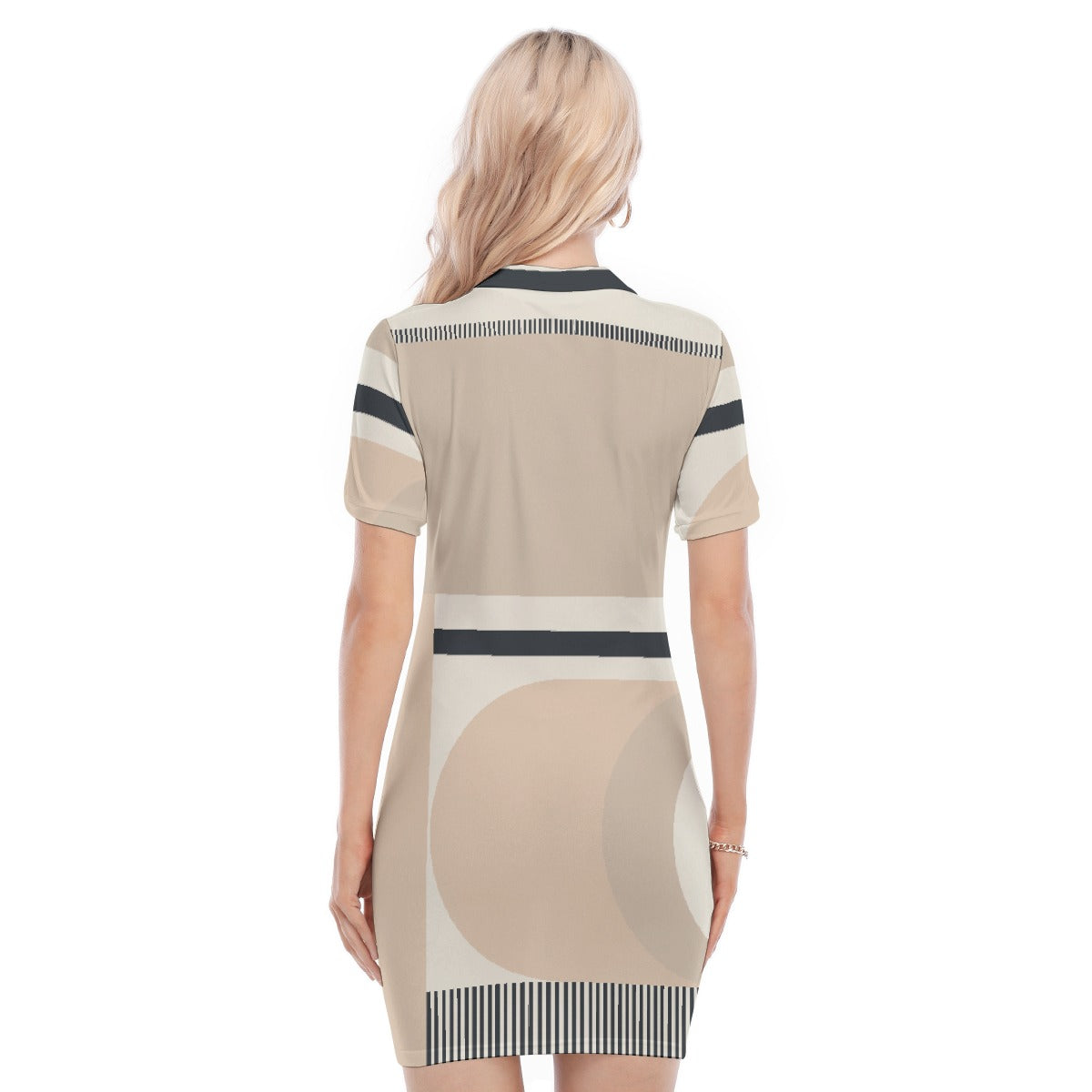 All-Over Print Women's Polo Collar Dress