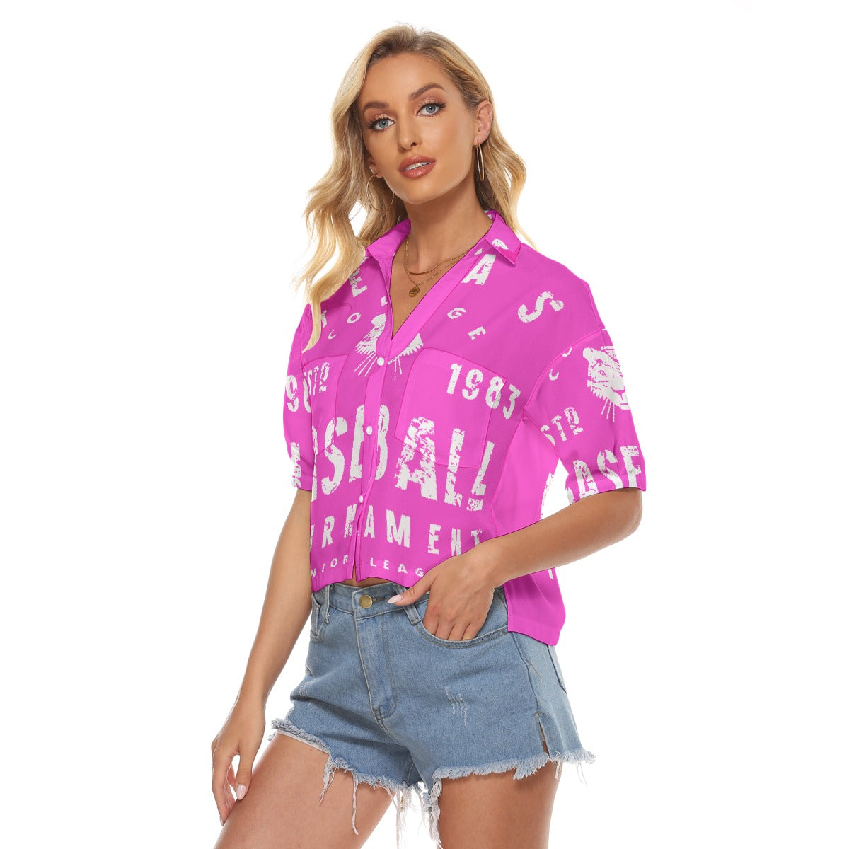 All-Over Print Women's V-neck Shirts
