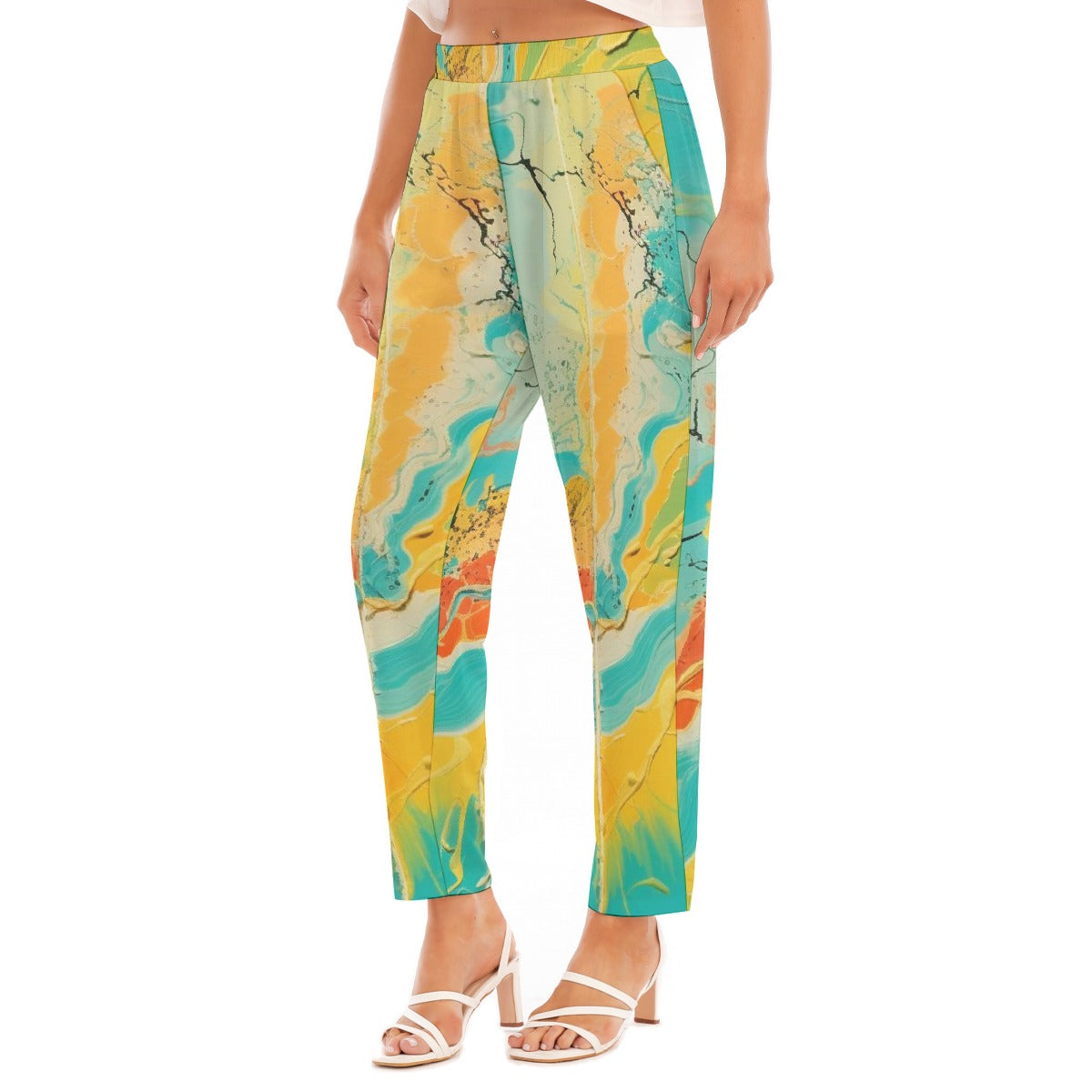 All-Over Print Women's Loose Straight-leg Pants