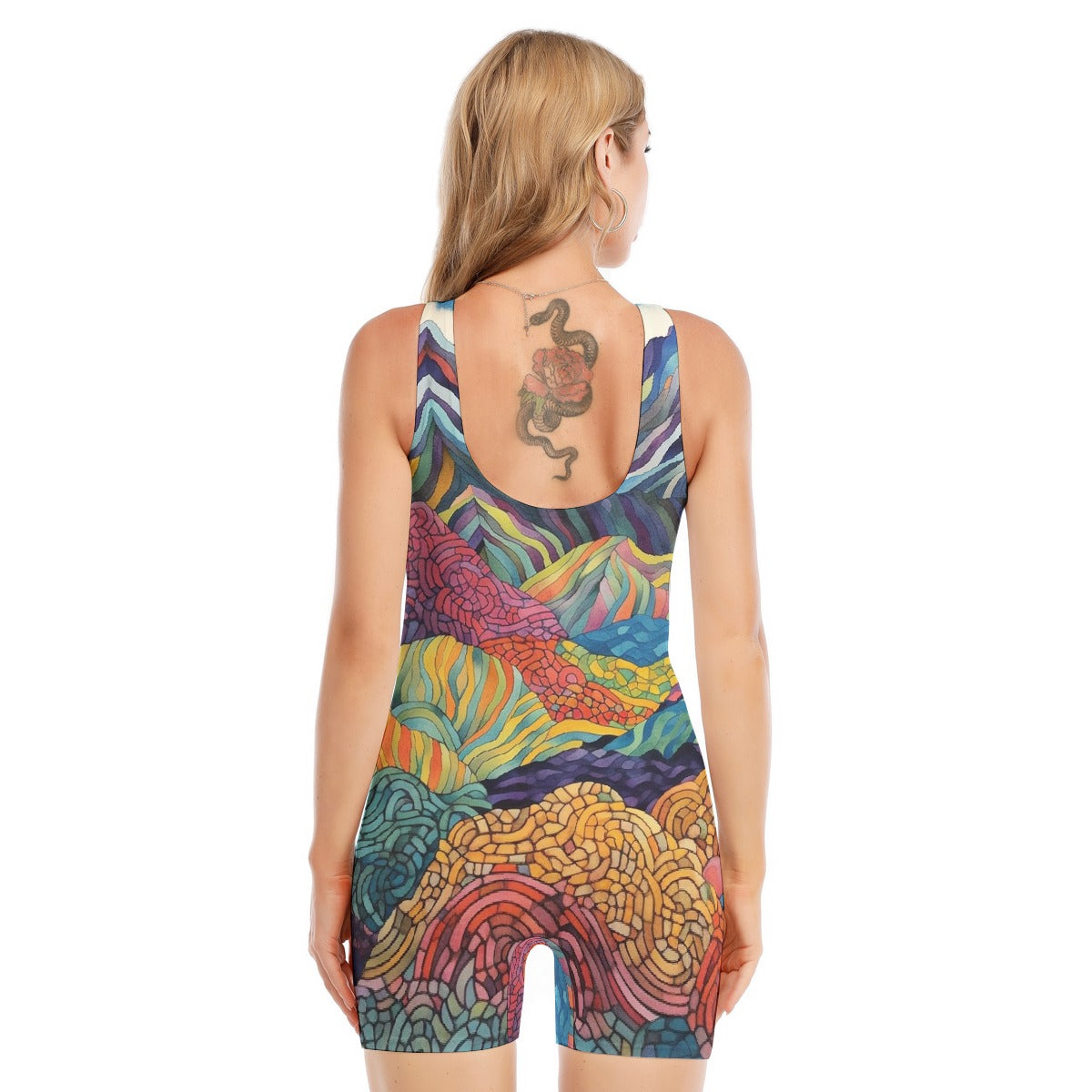 All-Over Print Women's Sleeveless One-piece Swimsuit