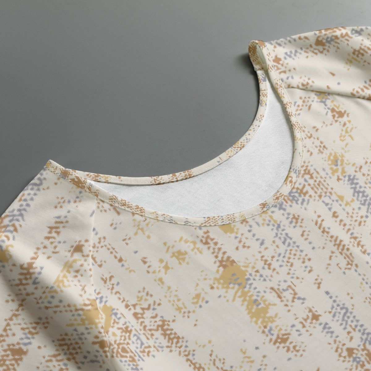 All-Over Print Women's Round Neck T-shirt With Raglan Sleeve