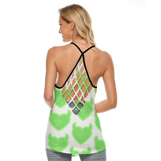All-Over Print Women's Criss-Cross Open Back Tank Top