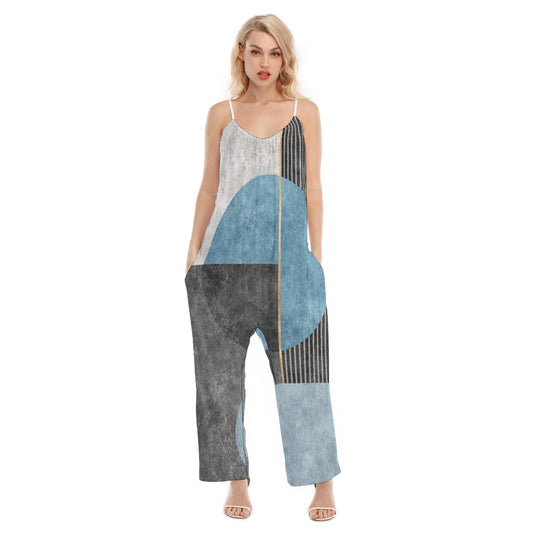 All-Over Print Women's Loose Cami Jumpsuit