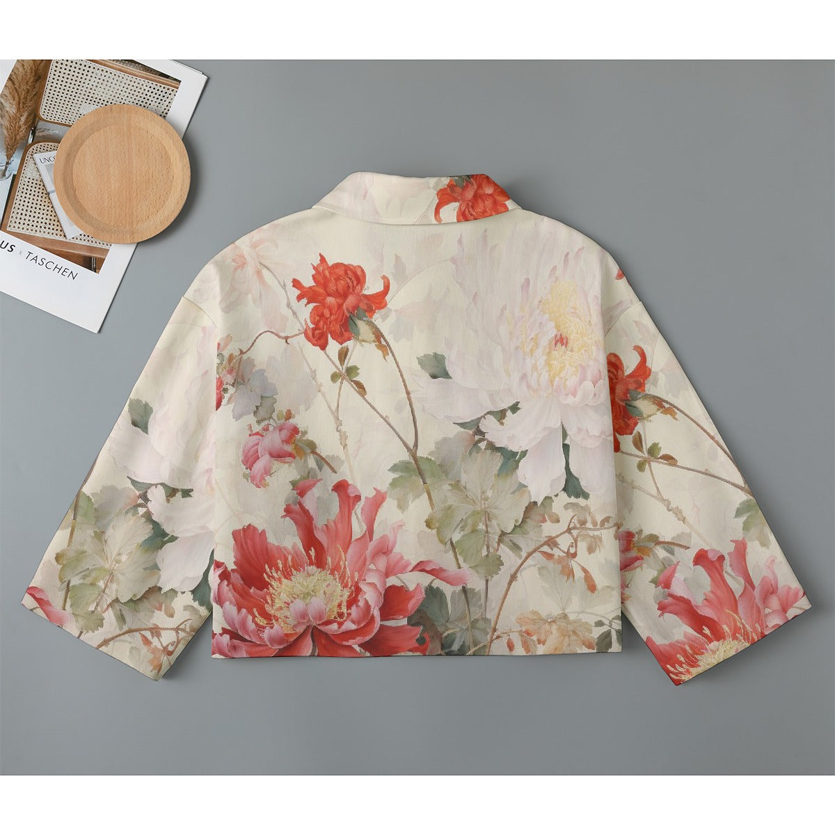 All-Over Print Women's Cropped Jacket | 245GSM Cotton