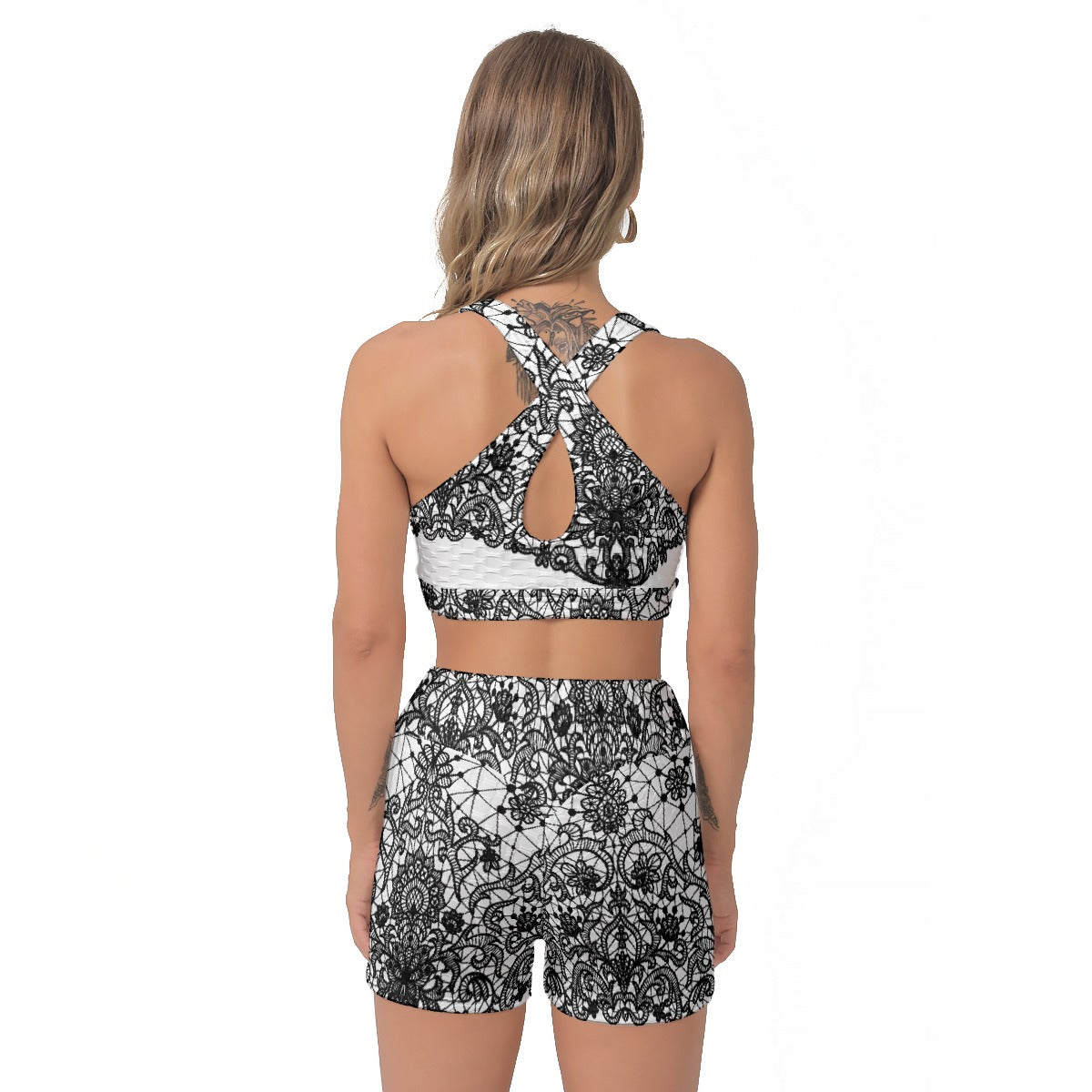 All-Over Print Women's Sports Bra Suit
