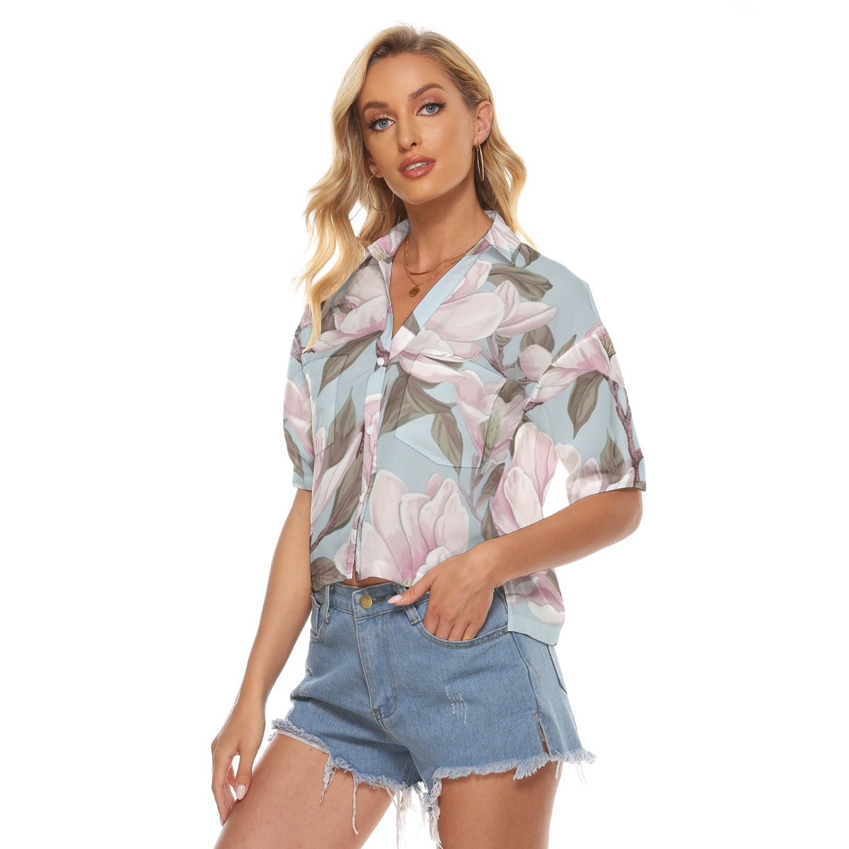 All-Over Print Women's V-neck Shirts