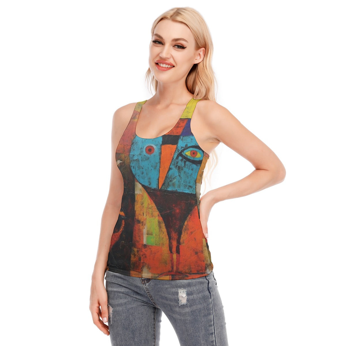 All-Over Print Women's Racer Vest | 190GSM Cotton