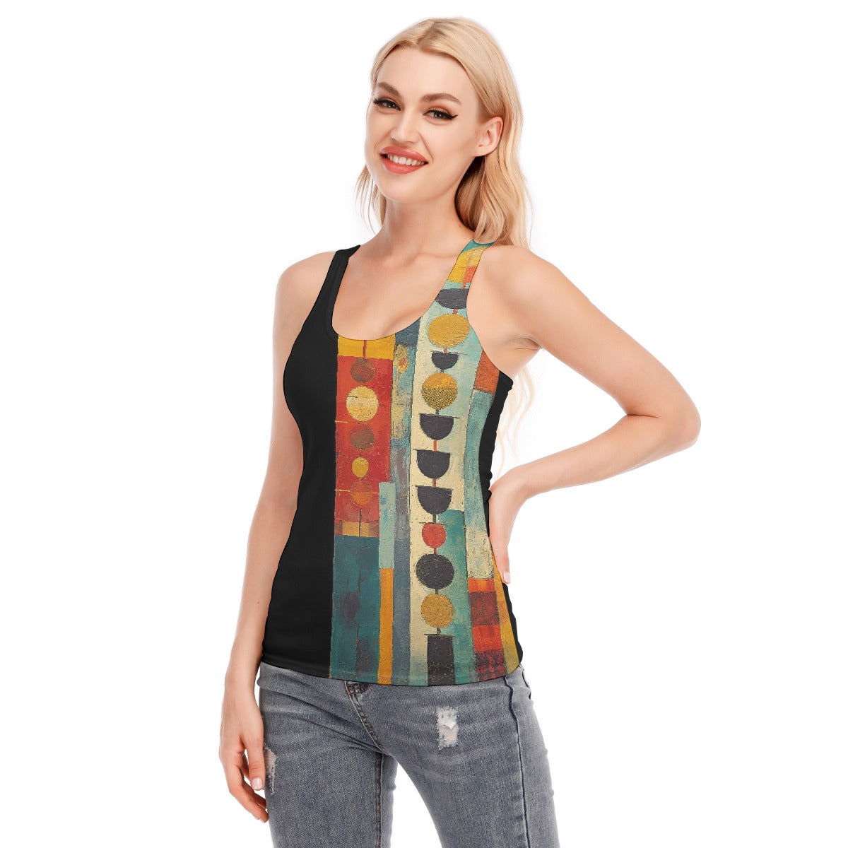 All-Over Print Women's Racer Vest | 190GSM Cotton