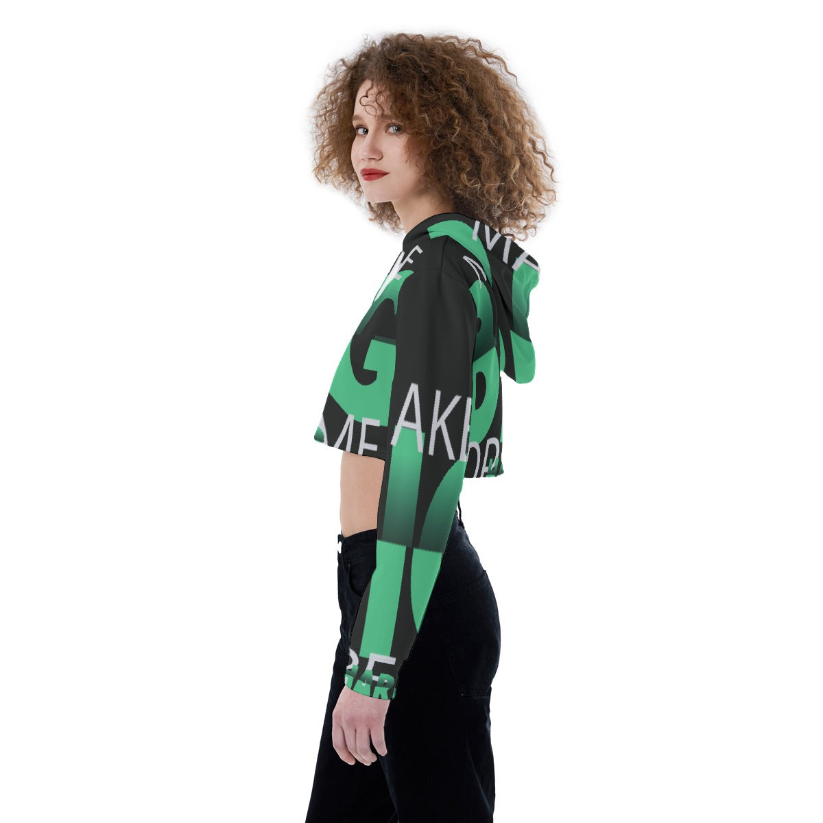 All-Over Print Women's Crop Top Hoodie