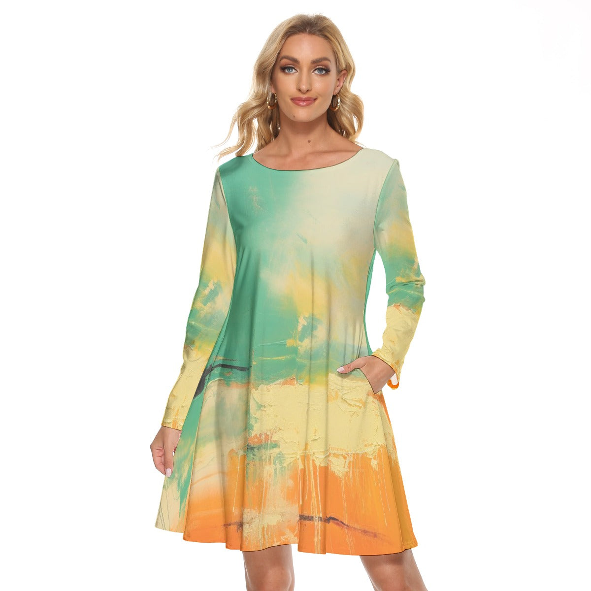 All-Over Print Women's Crew Neck Dress