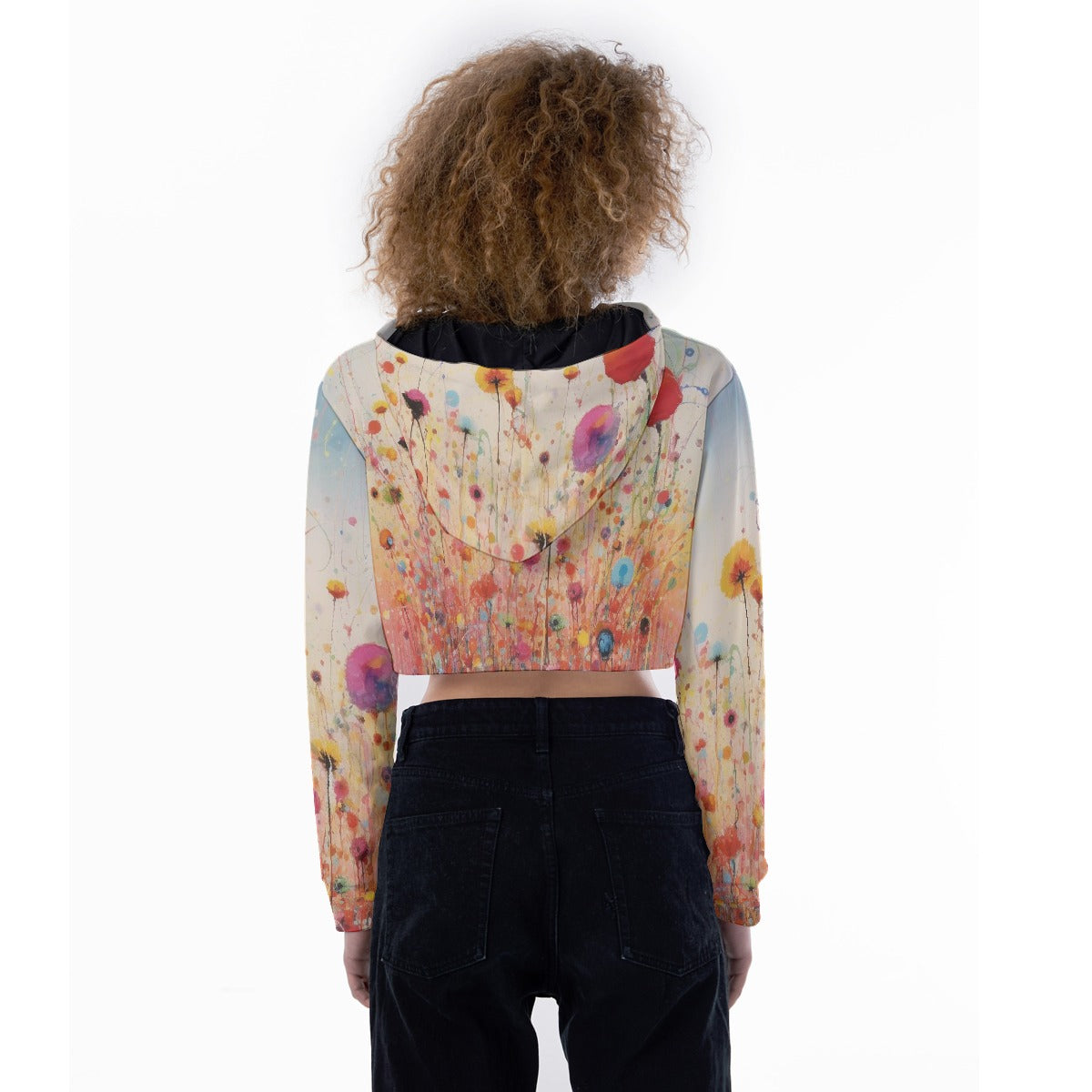 All-Over Print Women's Crop Top Hoodie