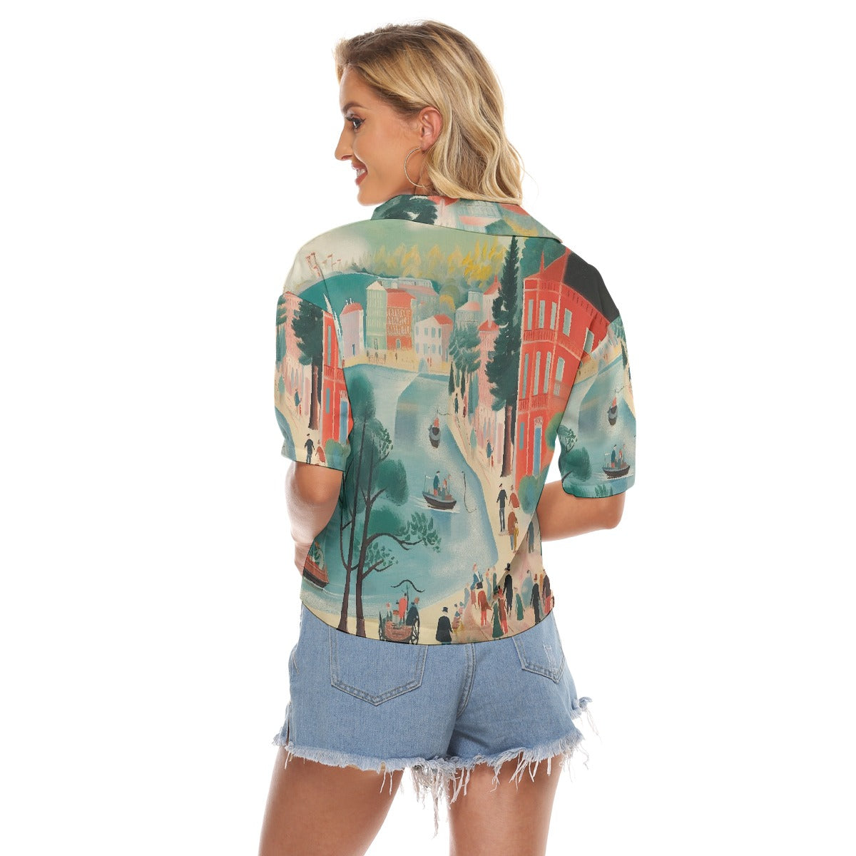 All-Over Print Women's V-neck Shirts