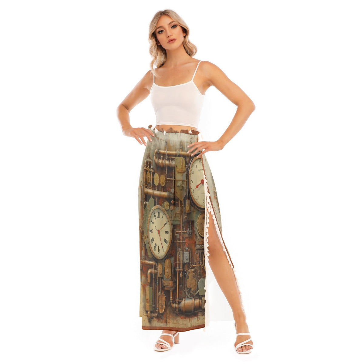 All-Over Print Women's Side Split Skirt