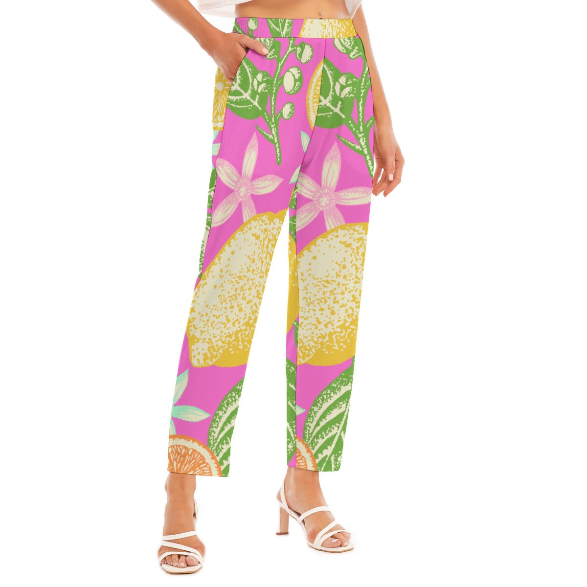 All-Over Print Women's Loose Straight-leg Pants