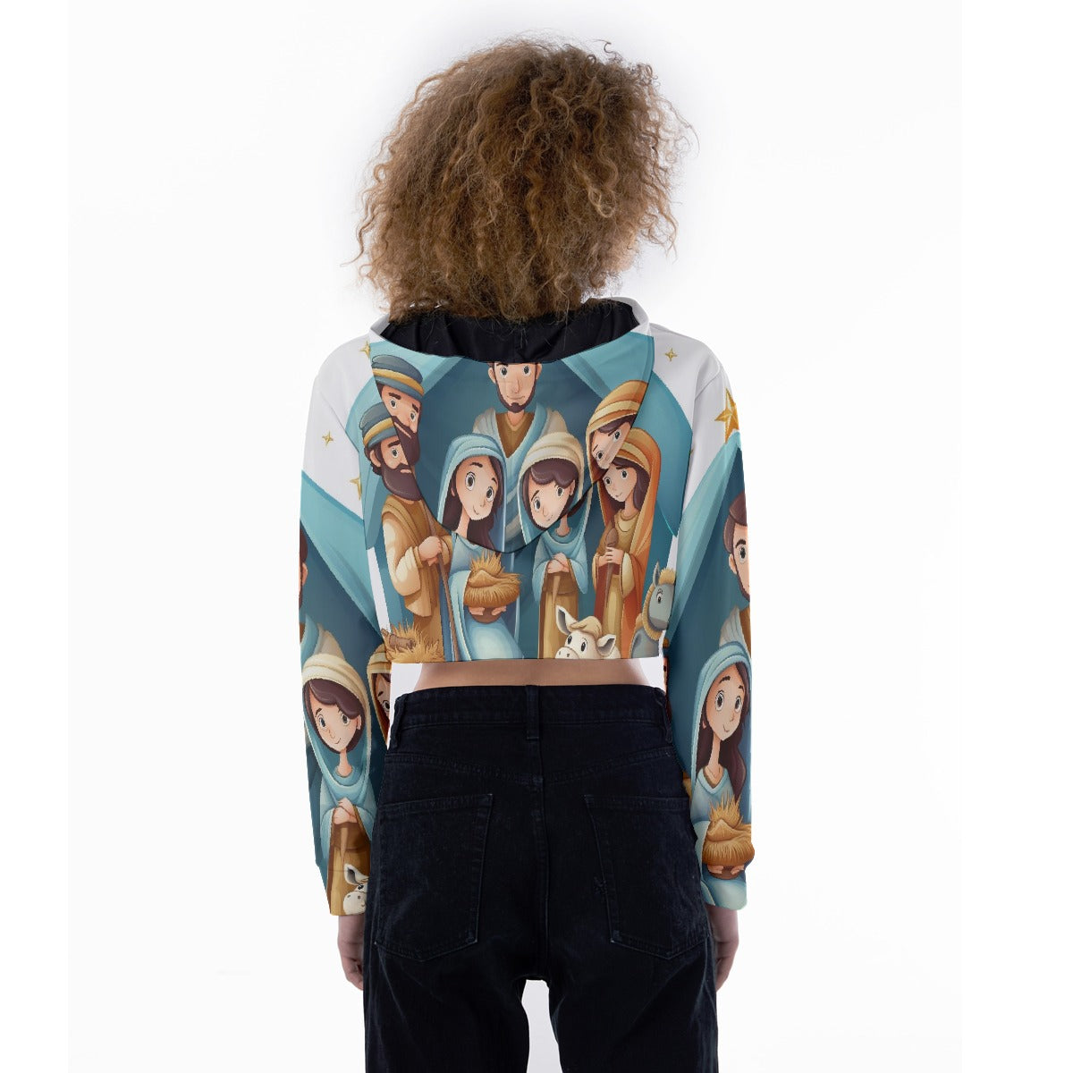 All-Over Print Women's Crop Top Hoodie