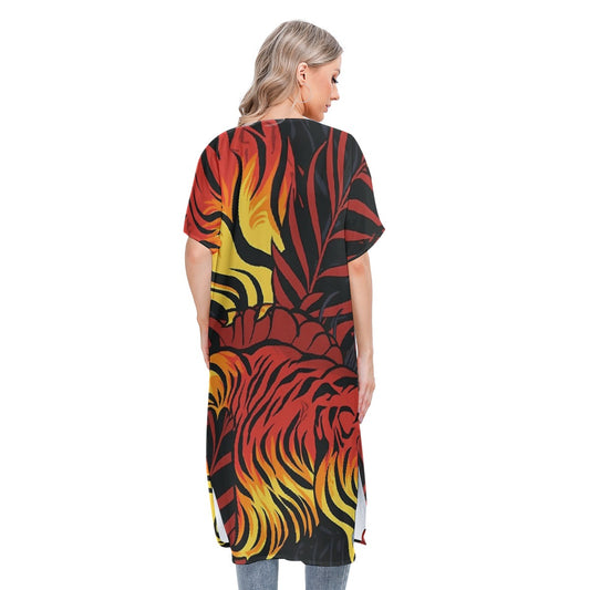 All-Over Print Women's Short Sleeve Cardigan