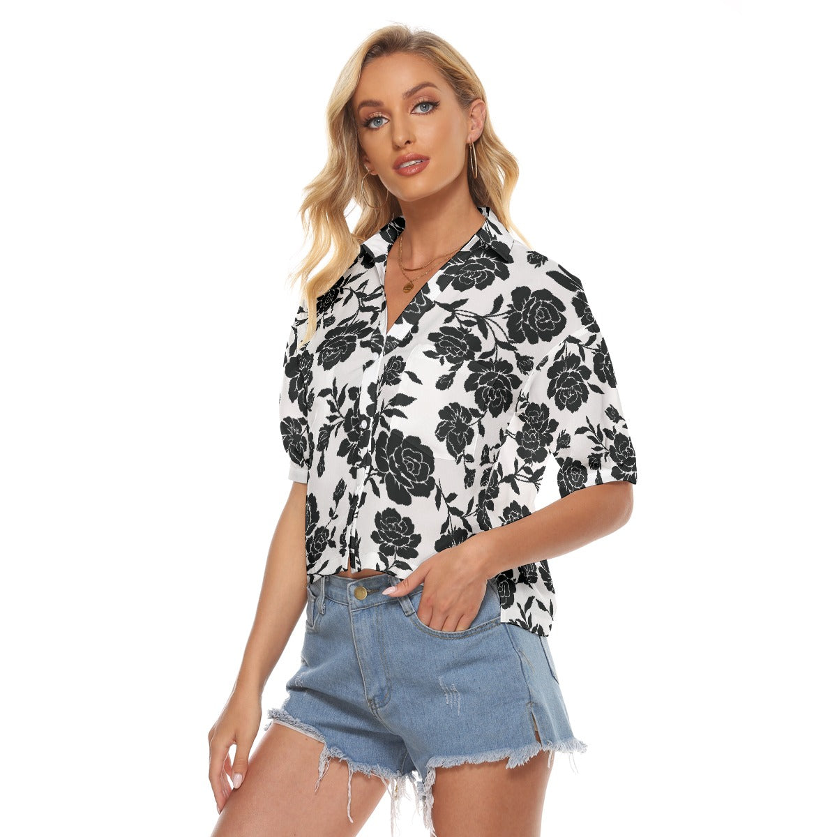 All-Over Print Women's V-neck Shirts