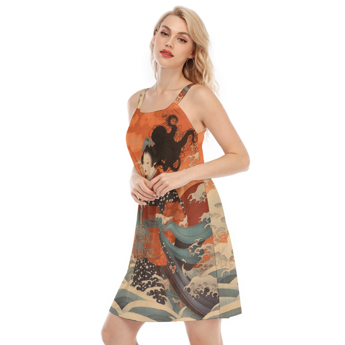 All-Over Print Women's O-neck Cami Dress