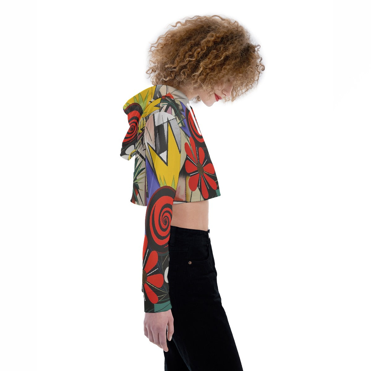All-Over Print Women's Crop Top Hoodie