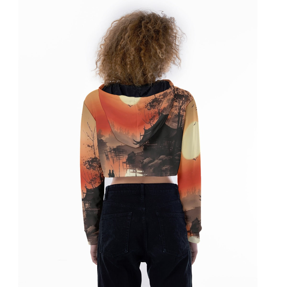 All-Over Print Women's Crop Top Hoodie