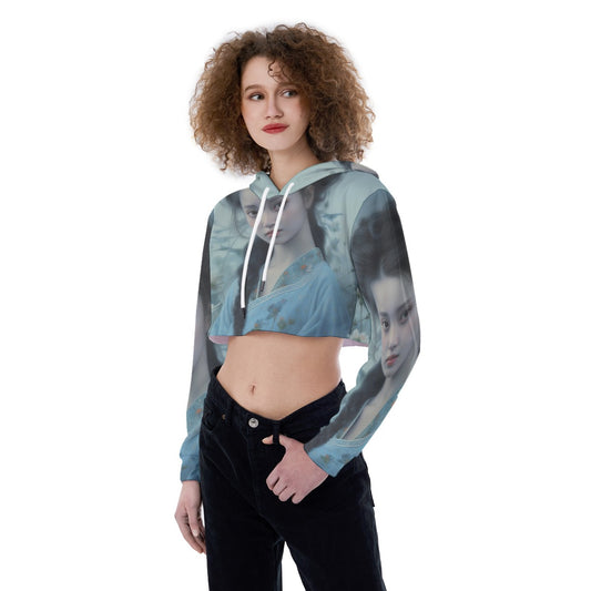 All-Over Print Women's Crop Top Hoodie