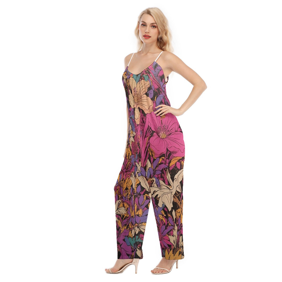 All-Over Print Women's Loose Cami Jumpsuit