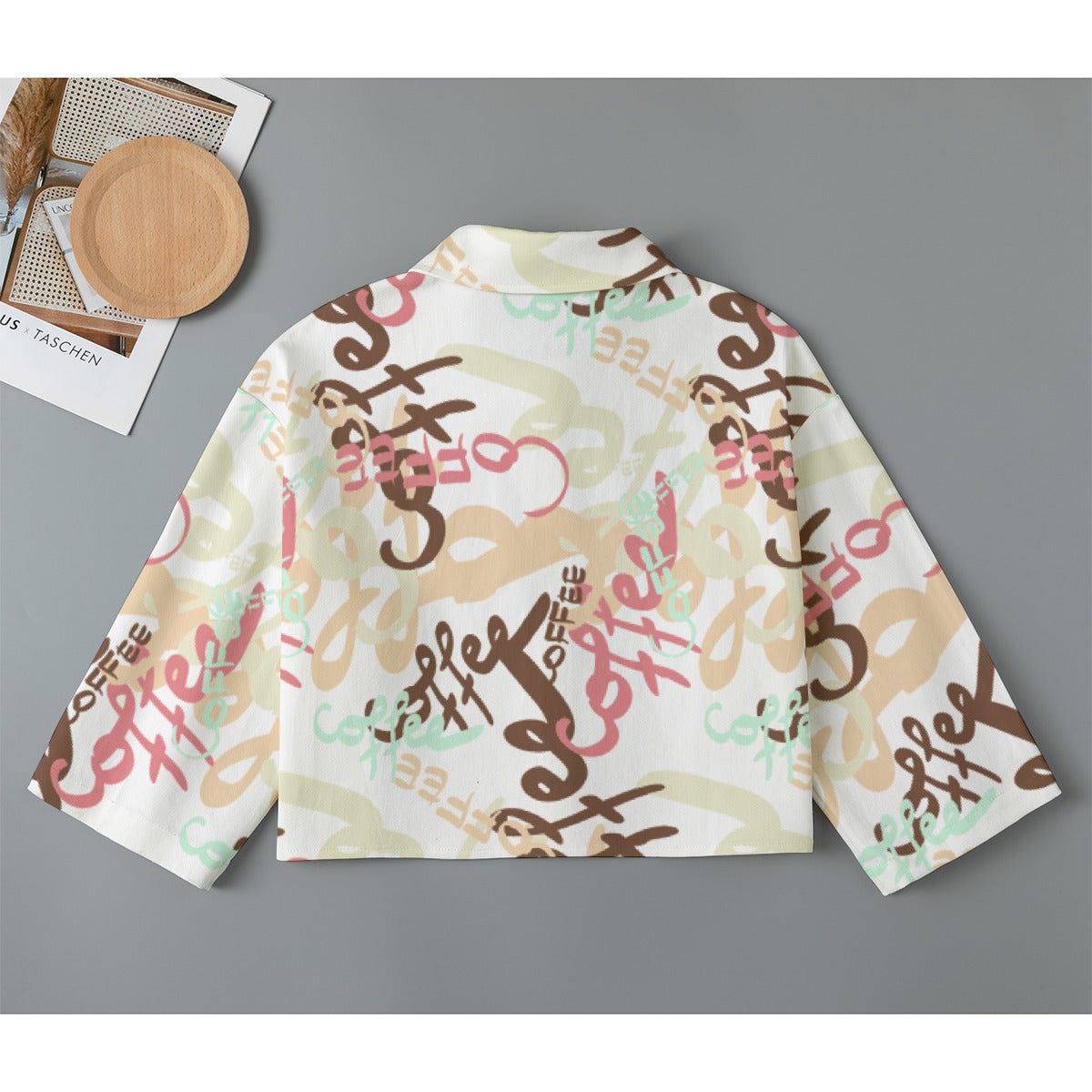 All-Over Print Women's Cropped Jacket | 245GSM Cotton