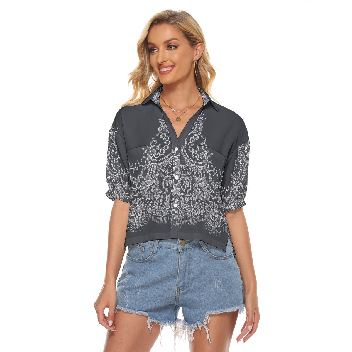 All-Over Print Women's V-neck Shirts