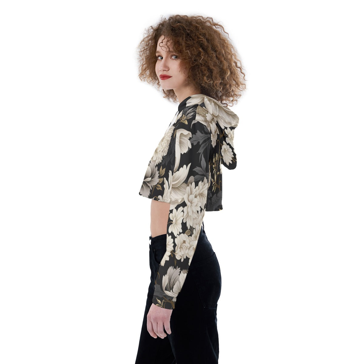 All-Over Print Women's Crop Top Hoodie