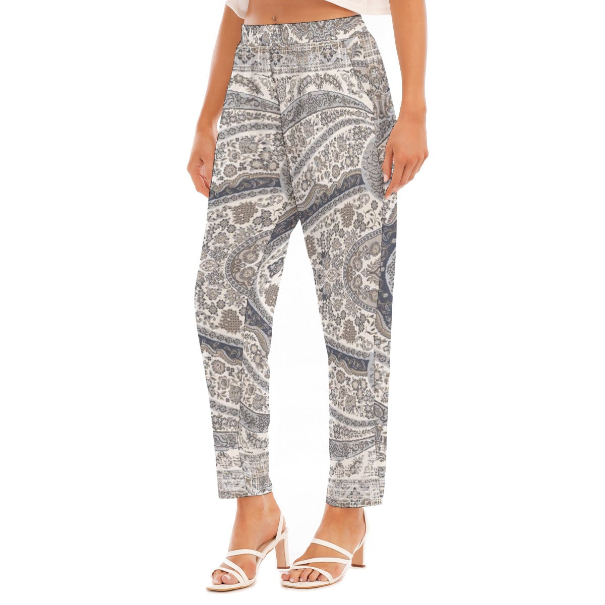 All-Over Print Women's Loose Straight-leg Pants