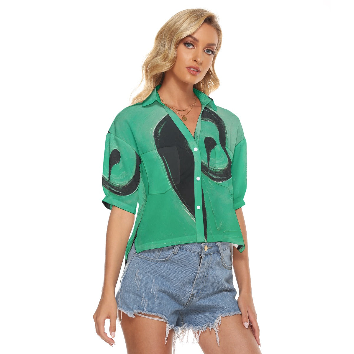 All-Over Print Women's V-neck Shirts