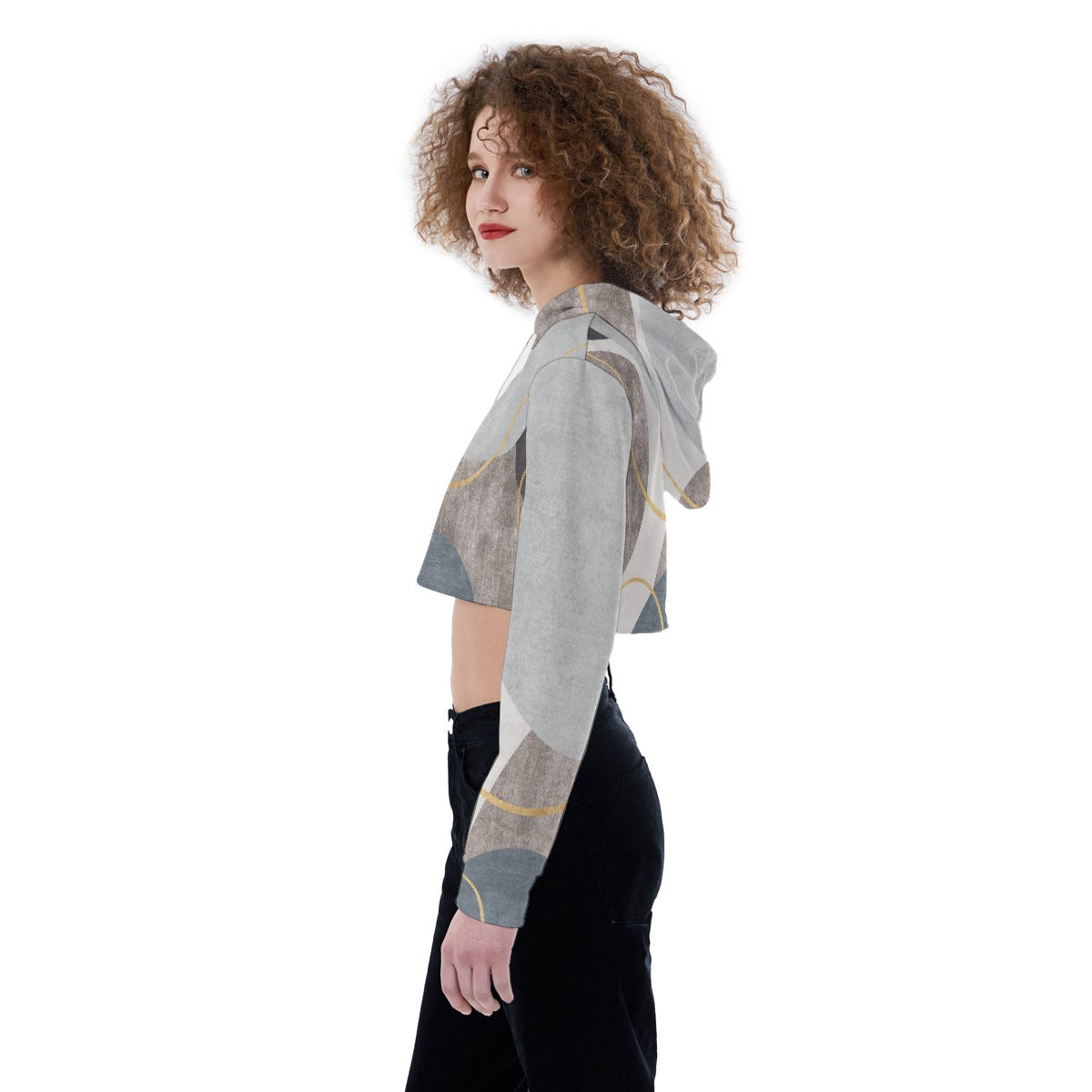 All-Over Print Women's Crop Top Hoodie