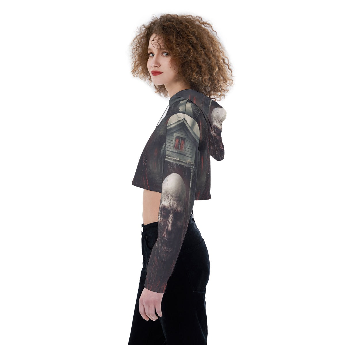 All-Over Print Women's Crop Top Hoodie
